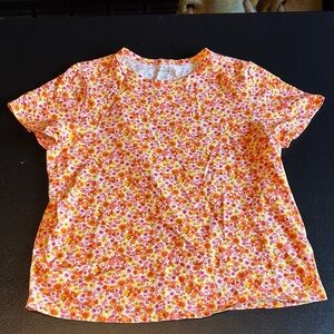 Old Navy women Floral Tee - Orange and Yellow